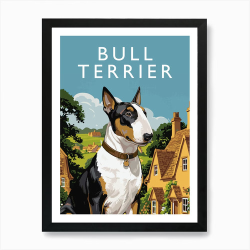 English bull terrier art print - bull,