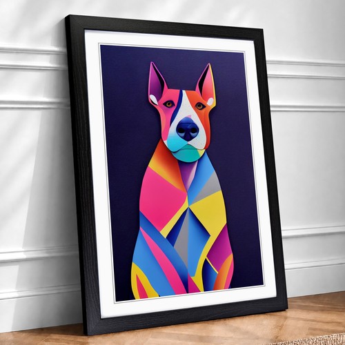 English bull terrier abstract - english,